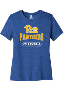 Summit Sportswear Pitt Panthers Womens Blue Volleyball Short Sleeve T-Shirt
