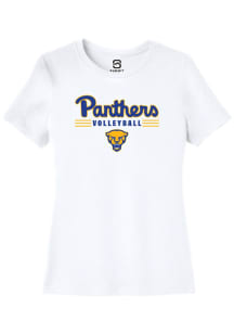 Summit Sportswear Pitt Panthers Womens White Volleyball Short Sleeve T-Shirt