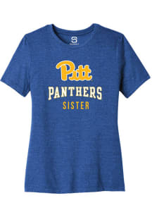 Summit Sportswear Pitt Panthers Womens Blue Sister Short Sleeve T-Shirt