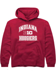 Rally Indiana Hoosiers Youth Red No 1 Long Sleeve Hoodie