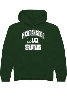 Rally Michigan State Spartans Youth Green No 1 Long Sleeve Hoodie
