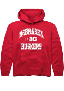 Rally Nebraska Cornhuskers Youth Red No 1 Long Sleeve Hoodie