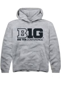 Rally Big Ten Youth Grey Conference Long Sleeve Hoodie