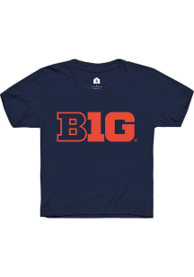 Rally Big Ten Youth Orange Primary Logo Short Sleeve T-Shirt