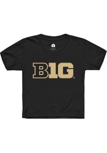 Rally Big Ten Youth Black Primary Logo Short Sleeve T-Shirt