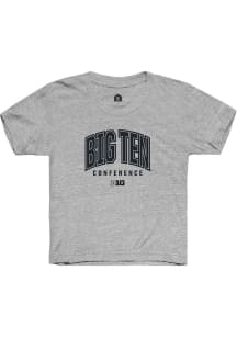 Rally Big Ten Youth Grey Arch Logo Short Sleeve T-Shirt