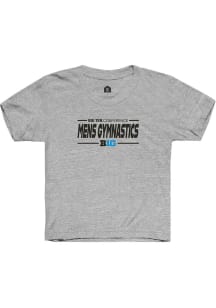 Rally Big Ten Youth Grey Mens Gymnastics Short Sleeve T-Shirt