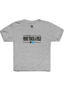 Rally Big Ten Youth Grey Mens Track & Field Short Sleeve T-Shirt