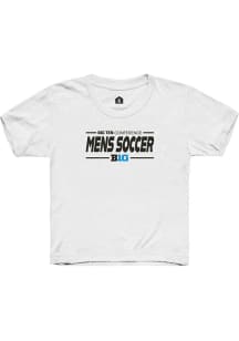 Rally Big Ten Youth White Mens Soccer Short Sleeve T-Shirt