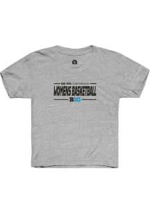 Rally Big Ten Youth Grey Womens Basketball Short Sleeve T-Shirt