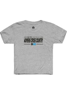 Rally Big Ten Youth Grey Womens Cross Country Short Sleeve T-Shirt