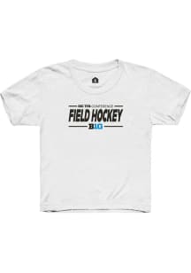 Rally Big Ten Youth White Field Hockey Short Sleeve T-Shirt