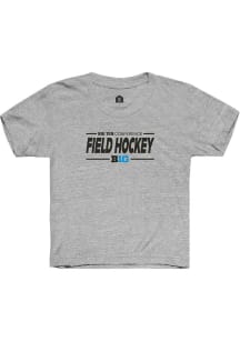 Rally Big Ten Youth Grey Field Hockey Short Sleeve T-Shirt