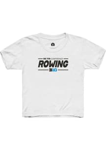 Rally Big Ten Youth White Rowing Short Sleeve T-Shirt