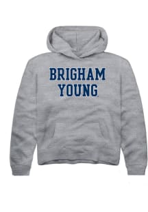 Rally BYU Cougars Youth Grey Straight Block Long Sleeve Hoodie