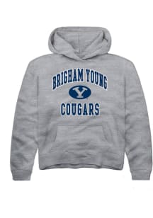 Rally BYU Cougars Youth Grey No 1 Long Sleeve Hoodie