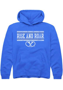 Rally BYU Cougars Youth Blue Chant Bars Long Sleeve Hoodie