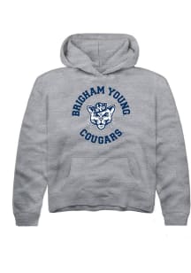 Rally BYU Cougars Youth Grey Circle Long Sleeve Hoodie