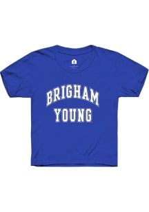 Rally BYU Cougars Youth Blue Arch Stack Short Sleeve T-Shirt