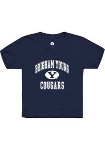 Rally BYU Cougars Youth Navy Blue No 1 Short Sleeve T-Shirt