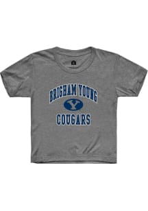 Rally BYU Cougars Youth Grey No 1 Short Sleeve T-Shirt