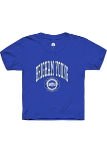 Rally BYU Cougars Youth Blue Arch Seal Short Sleeve T-Shirt