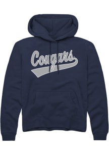 Rally BYU Cougars Mens Navy Blue Tailsweep Long Sleeve Hoodie
