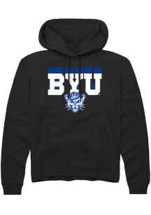Rally BYU Cougars Mens Black Repeat Long Sleeve Hoodie