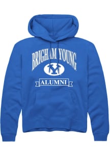 Rally BYU Cougars Mens Blue Alumni Banner Long Sleeve Hoodie