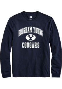 Rally BYU Cougars Navy Blue No 1 Long Sleeve T Shirt