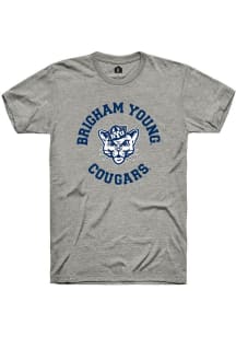 Rally BYU Cougars Grey Circle Short Sleeve T Shirt