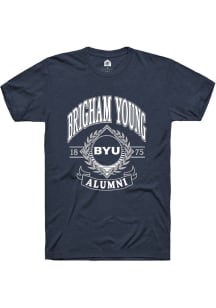 Rally BYU Cougars Navy Blue Alumni Wreath Short Sleeve T Shirt
