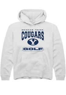 Rally BYU Cougars Youth White Golf Long Sleeve Hoodie