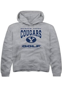 Rally BYU Cougars Youth Grey Golf Long Sleeve Hoodie