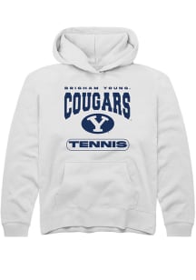 Rally BYU Cougars Youth White Tennis Long Sleeve Hoodie