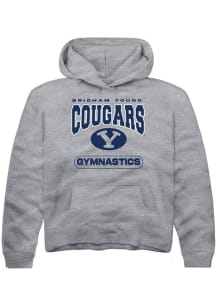Rally BYU Cougars Youth Grey Gymnastics Long Sleeve Hoodie
