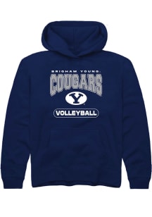 Rally BYU Cougars Youth Navy Blue Volleyball Long Sleeve Hoodie