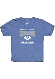 Rally BYU Cougars Youth Blue Baseball Short Sleeve T-Shirt