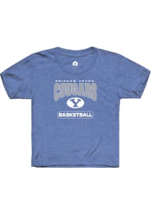 Rally BYU Cougars Youth Blue Basketball Short Sleeve T-Shirt