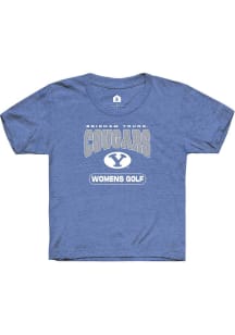 Rally BYU Cougars Youth Blue Womens Golf Short Sleeve T-Shirt