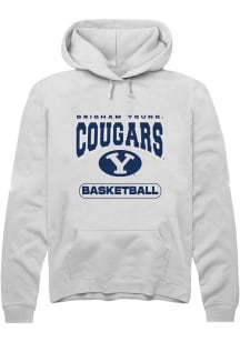 Rally BYU Cougars Mens White Basketball Long Sleeve Hoodie
