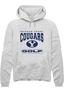 Rally BYU Cougars Mens White Golf Long Sleeve Hoodie