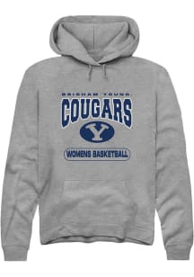 Rally BYU Cougars Mens Grey Womens Basketball Long Sleeve Hoodie