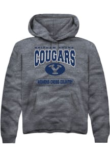Rally BYU Cougars Mens Charcoal Womens Cross Country Long Sleeve Hoodie