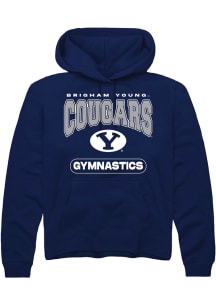 Rally BYU Cougars Mens Navy Blue Gymnastics Long Sleeve Hoodie