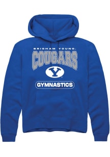 Rally BYU Cougars Mens Blue Gymnastics Long Sleeve Hoodie