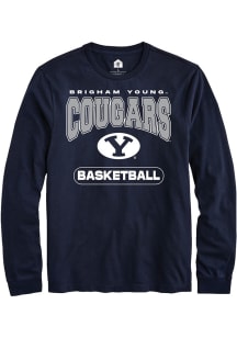 Rally BYU Cougars Navy Blue Basketball Long Sleeve T Shirt