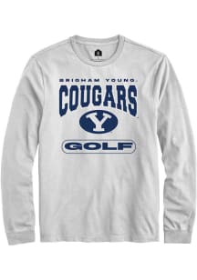 Rally BYU Cougars White Golf Long Sleeve T Shirt