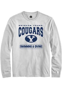 Rally BYU Cougars White Swimming and Diving Long Sleeve T Shirt