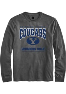 Rally BYU Cougars Charcoal Womens Golf Long Sleeve T Shirt